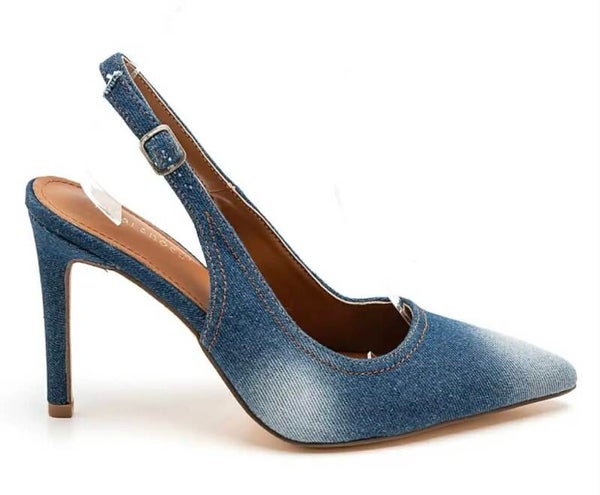 Escarpin type slingback jeans