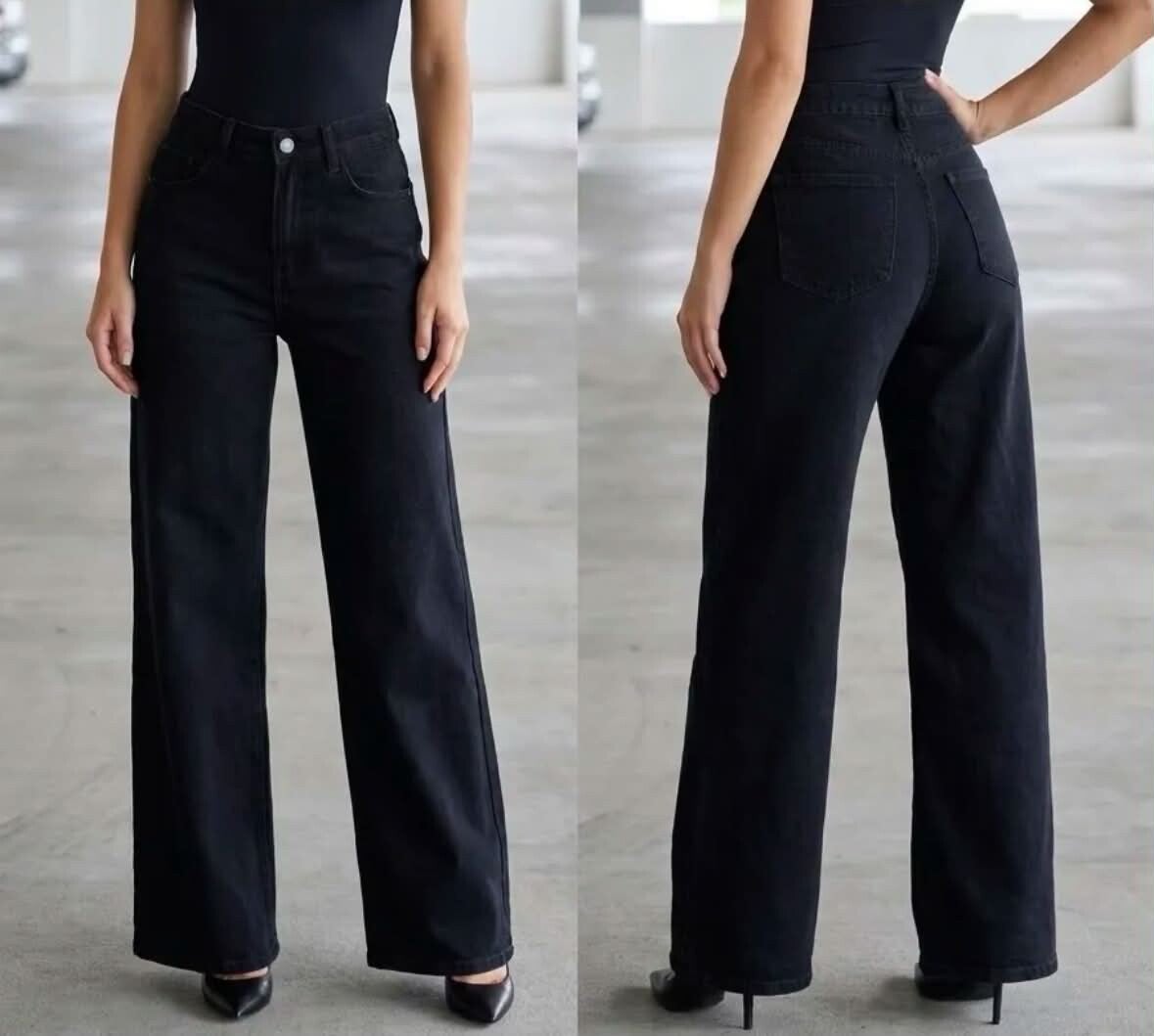 Jeans WIDE LEG noir