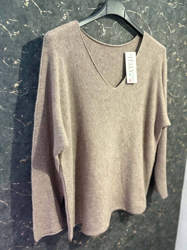 Pull basique TAUPE