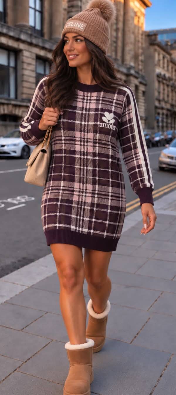 Robe pull Amour Bordeaux