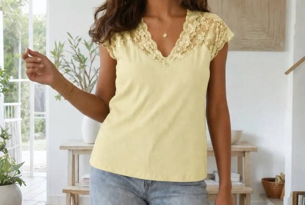 T-shirt Lisa jaune