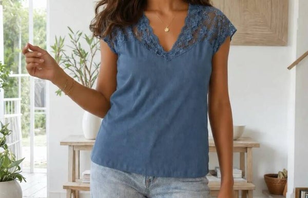 T-shirt Lisa bleu jeans