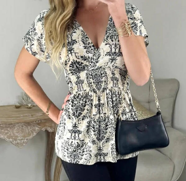 Blouse magique imprimé baroque