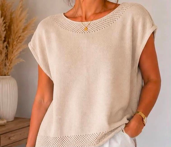 Top Flora Beige
