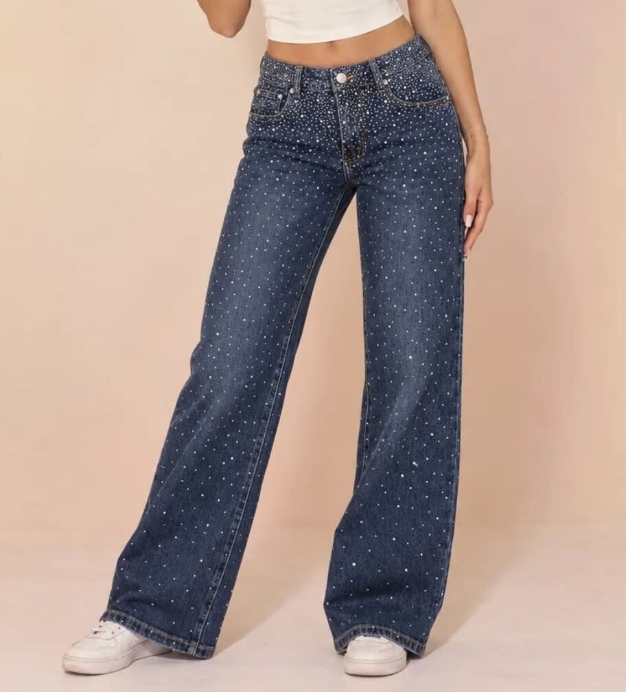 Jeans à strass
