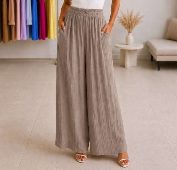 Pantalon plissé TAUPE