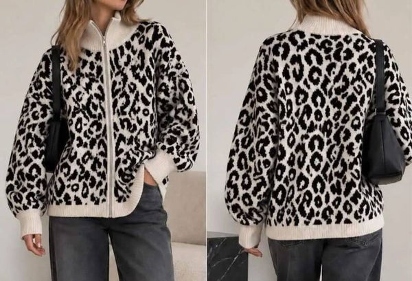 Veste-gilet léopard crème