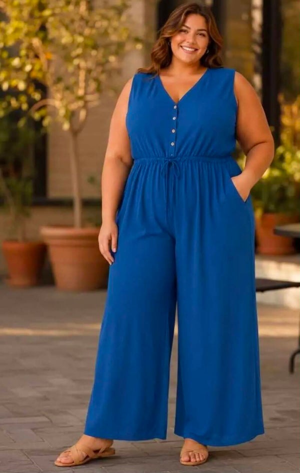 Combinaison pantalon bleu roi