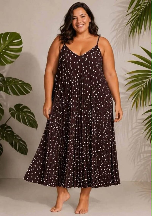 robe à pois chocolat