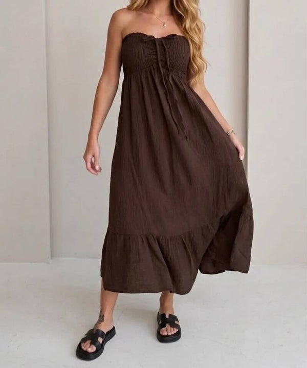 Robe bustier choco