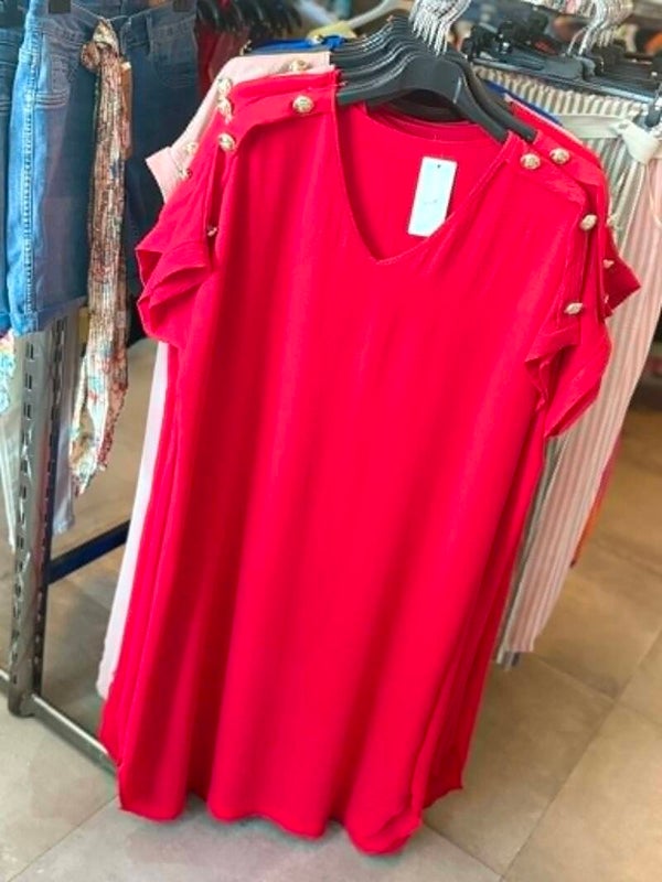 Robe rouge boutons officier
