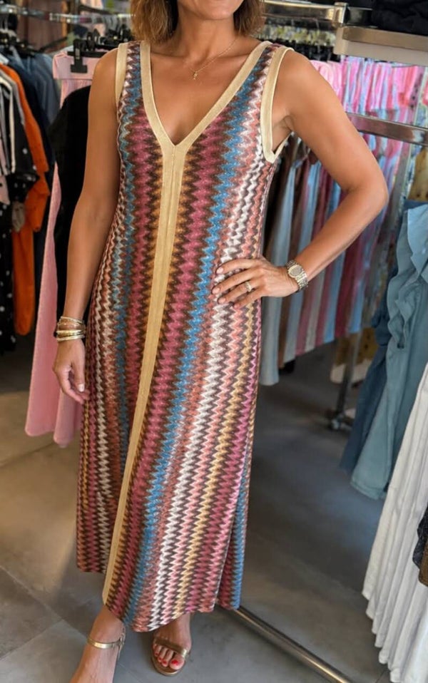 Robe colorée Marron