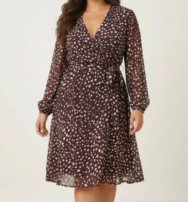 Robe choco à motifs