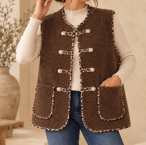 Veste sans manches choco