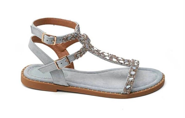 Sandale cristal Bleu
