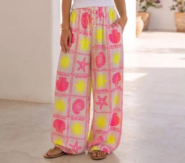 Pantalon gaz de coton Fluo