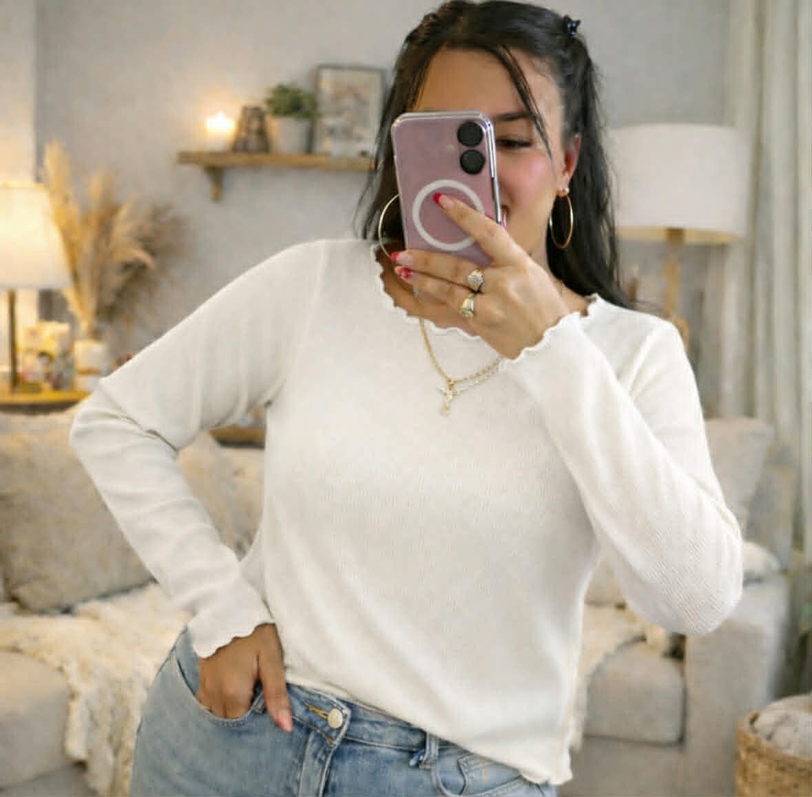 Blouse Chloe blanche