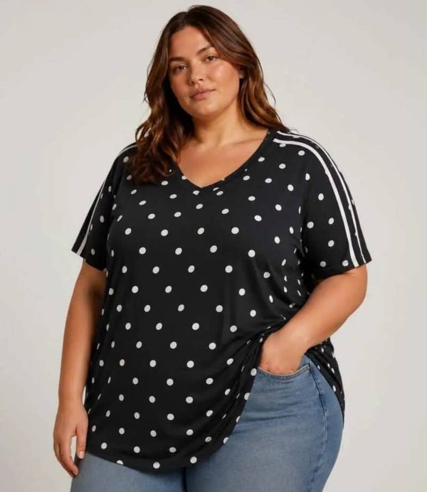 T-shirt petits pois NOIR