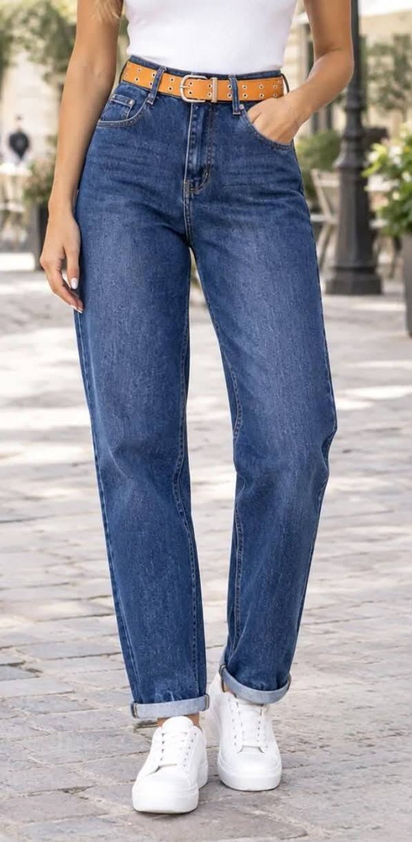 Jeans MOM fit avec ceinture
