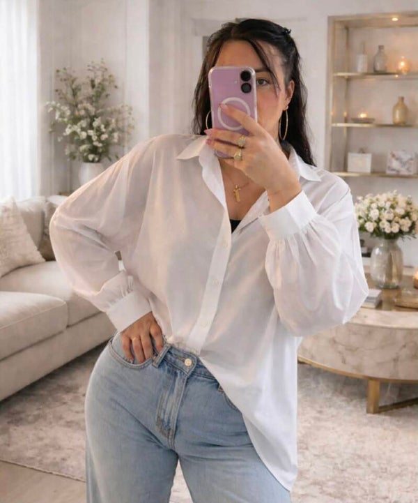 Chemise en voile Jessica blanche