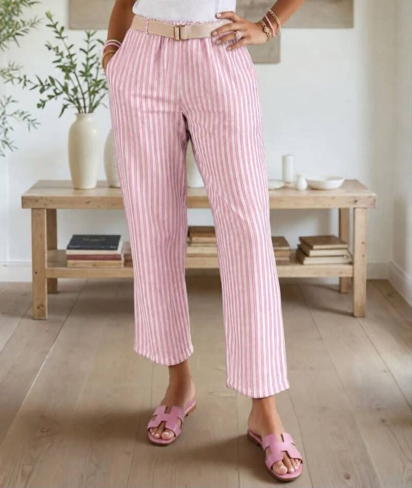 Pantalon rayures ROSE CLAIR