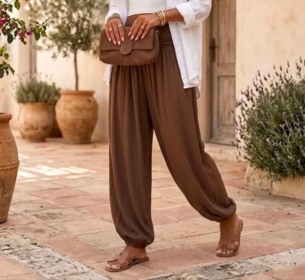 Pantalon aladdin choco