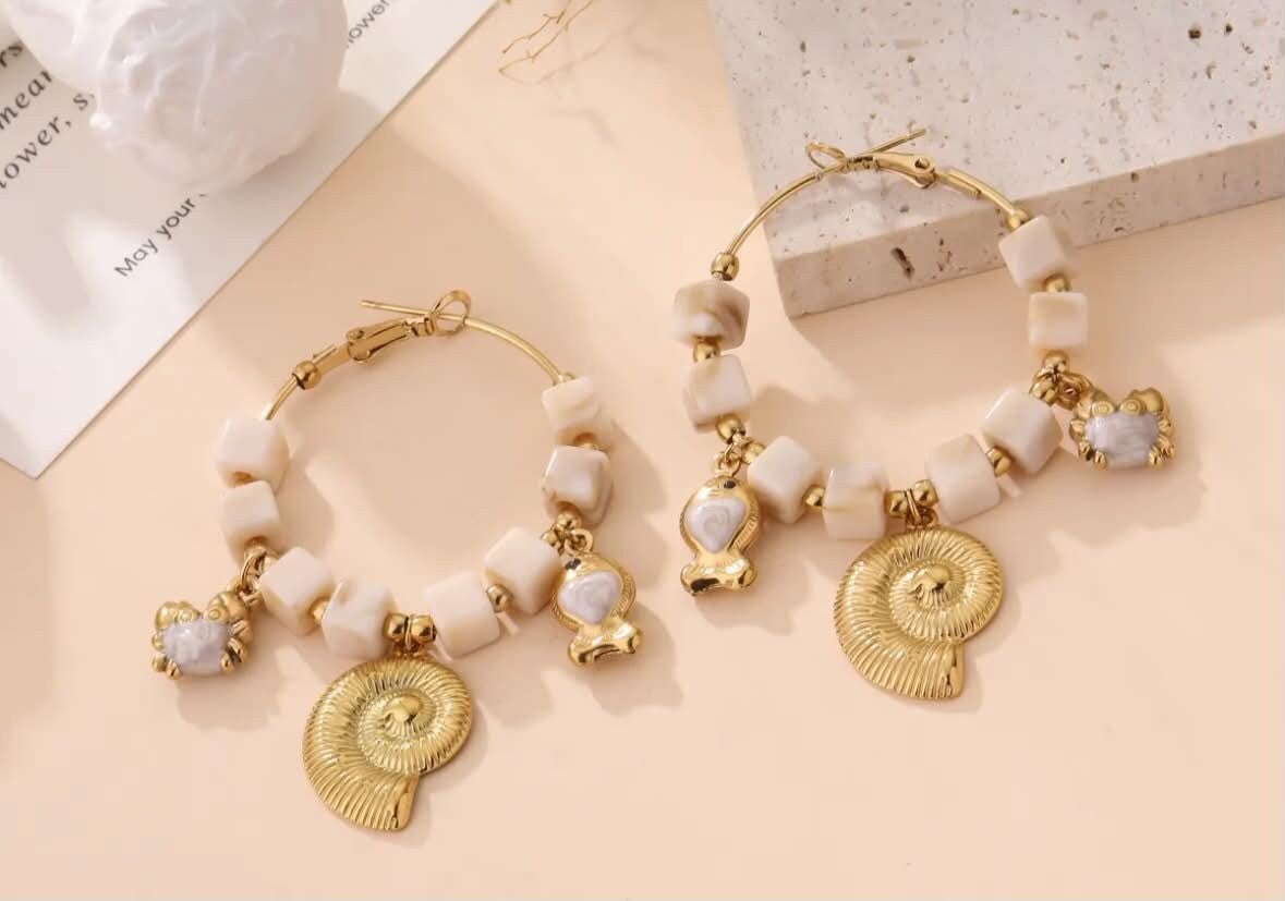 Créoles beige