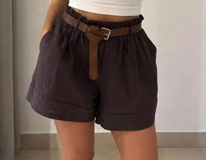 Short Choco avec ceinture