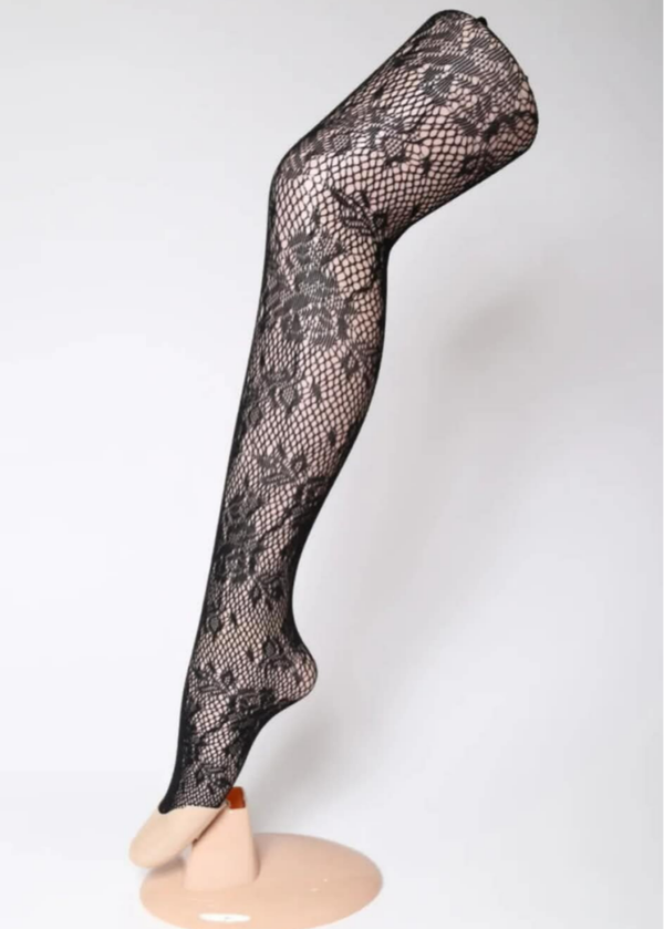 Bas collant - noir dentelle