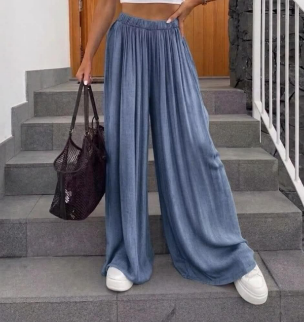 Pantalon Large bleu jeans