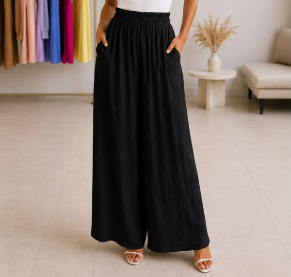 Pantalon plissé NOIR