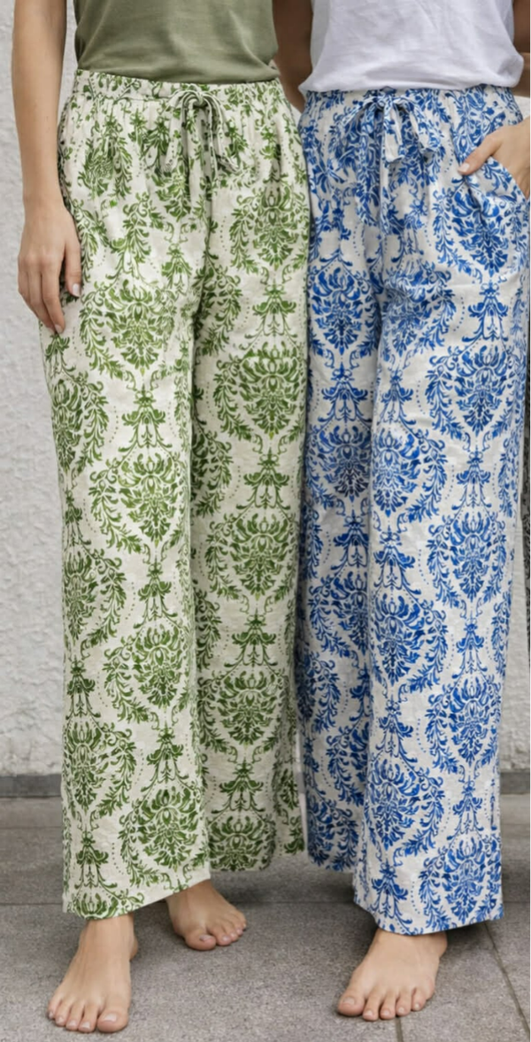 Pantalon magique fluide imprimé baroque