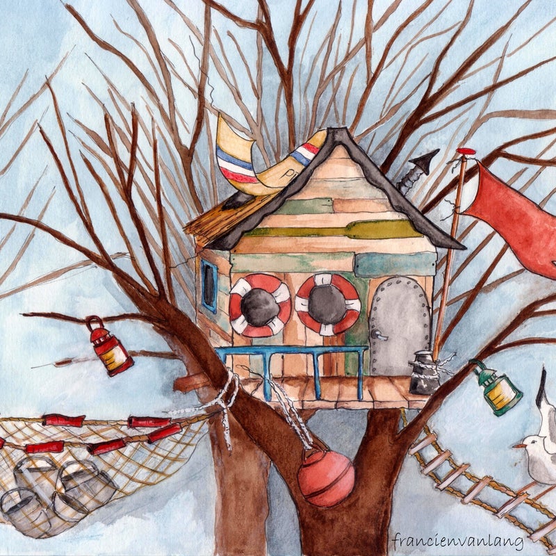 boomhut illustratie, francienvanlang