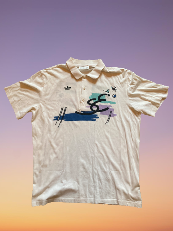 Vintage 80's Adidas Stefan Edberg tennis Polo size 52.(L)