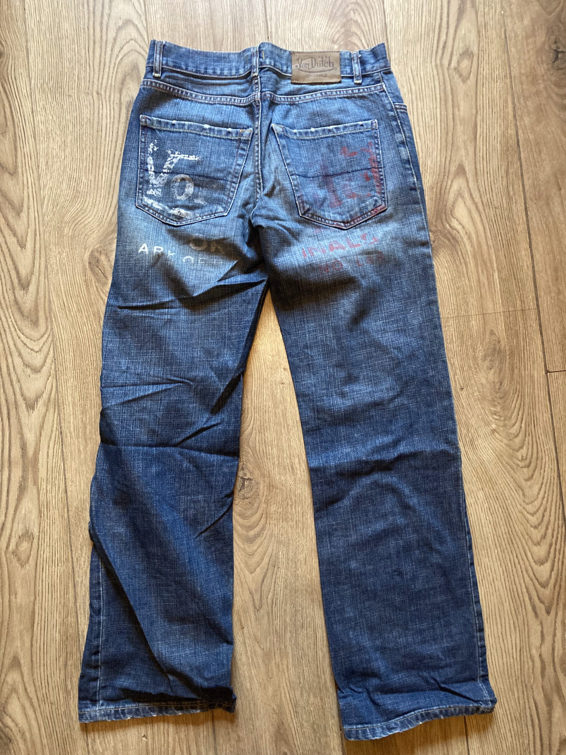 Vintage Von Dutch straight leg jeans size 30.(L)