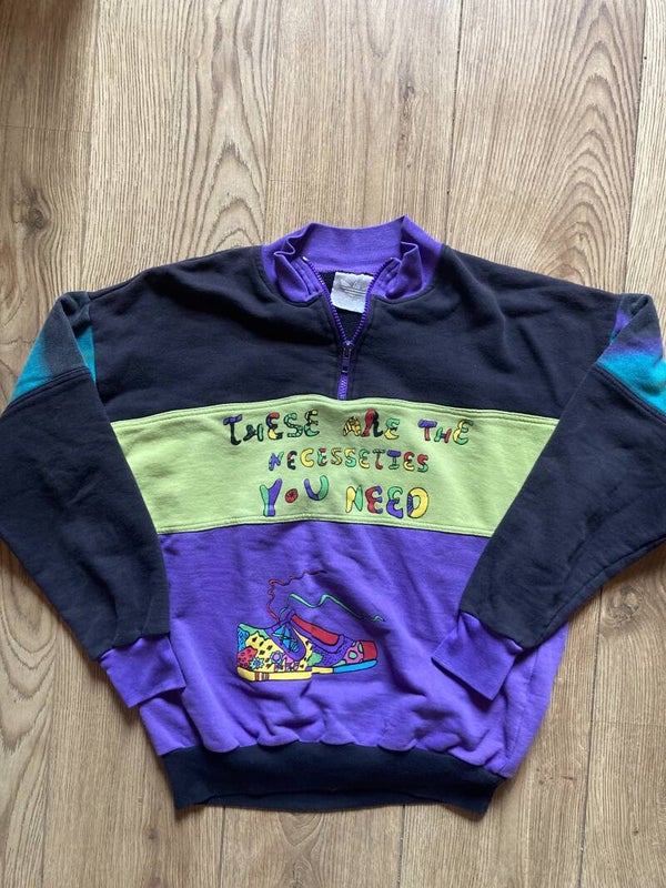 Rare Vintage Adidas zip up collar sweatshirt size M.