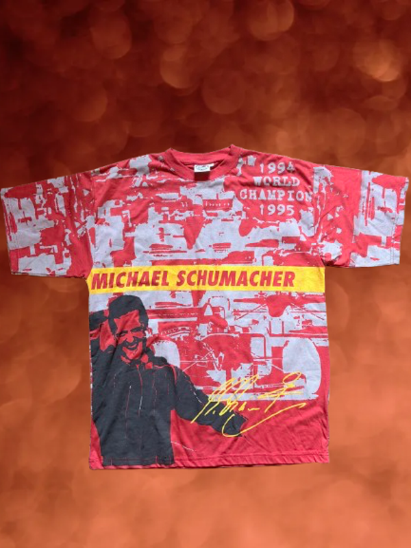 Vintage 90's  Michael Schumacher T-Shirt Size L.(XL)