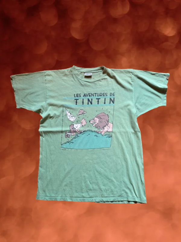 Vintage '92 Tin Tin 'Herge' T-Shirt Size XL.
