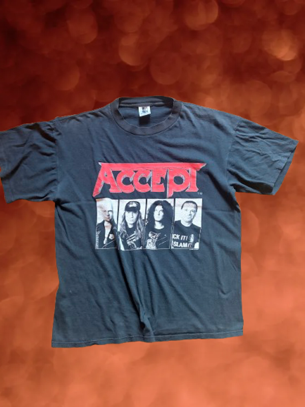 Vintage '93 Accept 'US Tour' T-Shirt Size XL.(L)