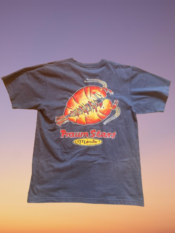 Vintage 1999 Mambo 'Prawn Stars' T-Shirt Size M.