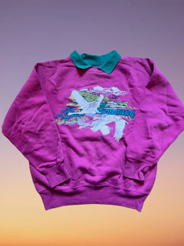 Vintage Best Company 'Swan' Sweatshirt Size M.