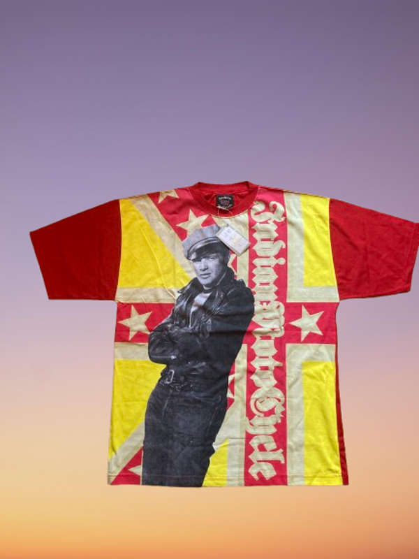 Vintage Indian Motocycle 'Marlon Brando' T-Shirt Size L.