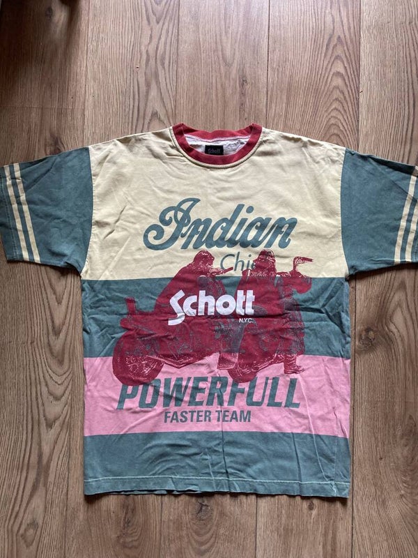 Vintage 80’s Schott T-Shirt ‘Indian’ Size L.