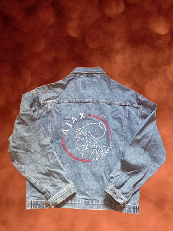 Vintage AJAX Amsterdam Denim Jacket Size L.