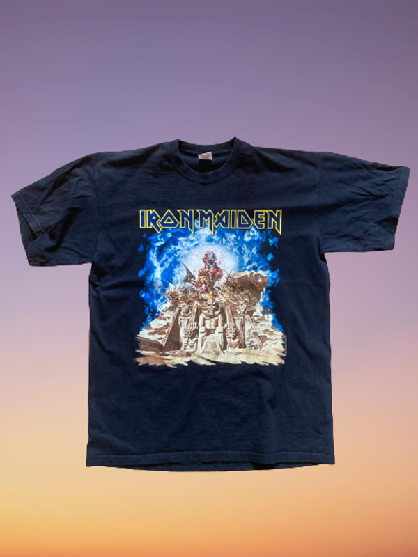 2008 Iron Maiden 'Somewhere Back In Time' World Tour T-Shirt Size L.