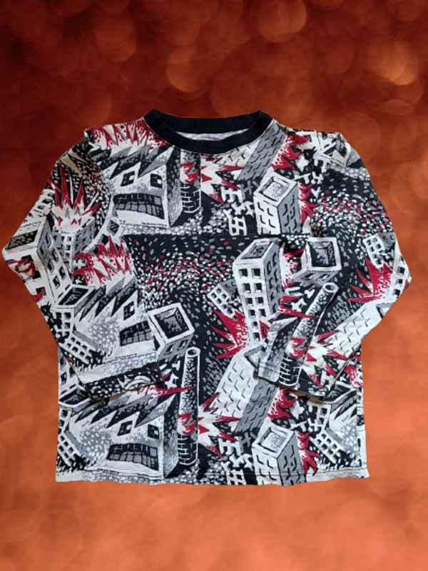 Rare Mambo Falling Downtown 'Nick Seymour' Thick Longsleeve Shirt Size L.