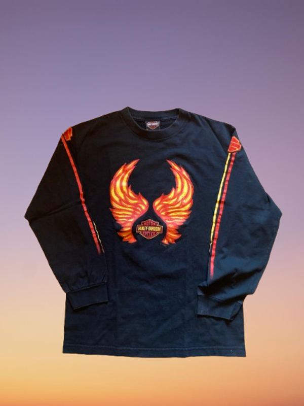 Vintage Harley Davidson Long Sleeve Shirt Size M.