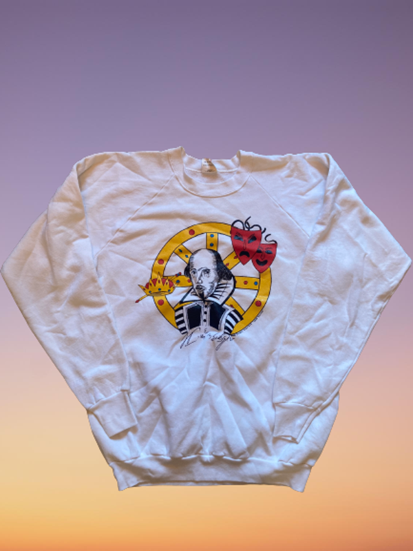 Vintage 1988 William Shakespeare Sweatshirt Size XL.