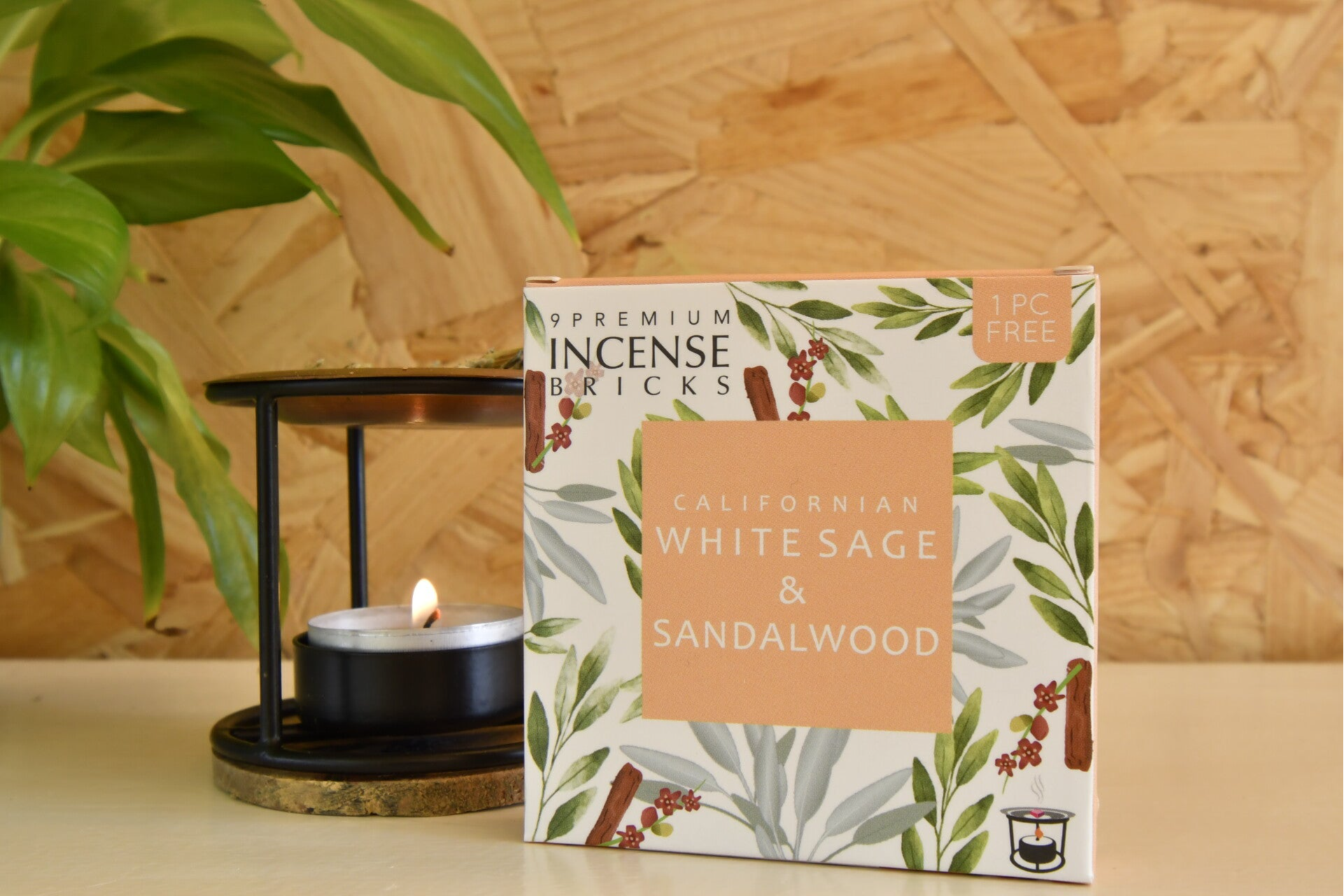 Aromafume wierookblokjes witte salie & sandelhout