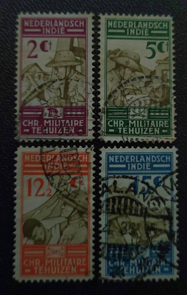 NED. INDIE NVPH 217-220 GESTEMPELD